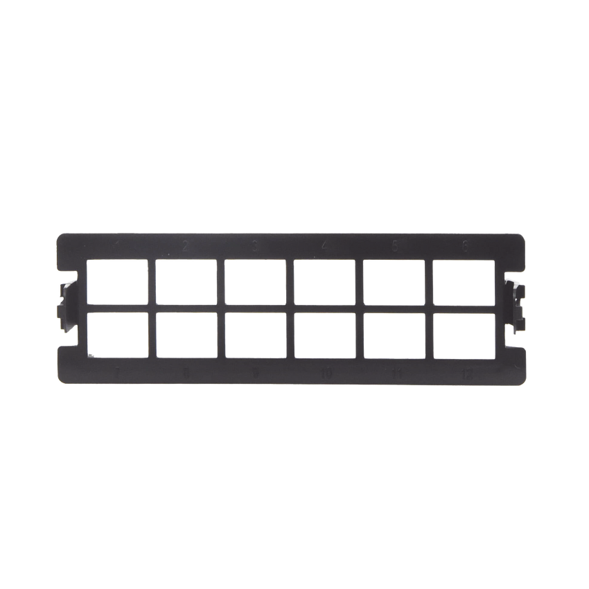 Placa acopladora vacía para Distribuidor de Fibra Óptica LP-ODF-8024, acepta 12 acopladores SC simplex o 12 acopladores LC Duplex, color negro