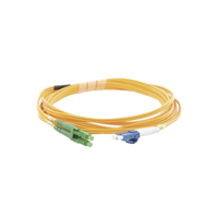 Jumper de Fibra Óptica Monomodo 9/125 LC/UPC-LC/APC, OFNR (Riser), 2.0 mm, Dúplex, Amarillo, 3 Metros (9.84 Pies)