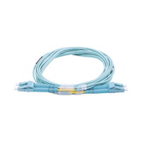 Jumper de Fibra Óptica Multimodo OM3 50/125 LC-LC OFNR (Riser), 2.0 mm, Dúplex, Aqua, 3 Metros (9.84 Pies)