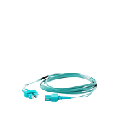 Jumper de Fibra Óptica Multimodo OM3 50/125 SC-SC OFNR (Riser), 2.0 mm, Dúplex, Aqua, 3 Metros (9.84 Pies)