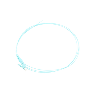 Pigtail de Fibra Óptica Simplex LC, PVC, OM4 50/125, Aqua, 1 Metro (3.28 Pies)