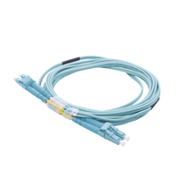 Jumper de Fibra Óptica Multimodo OM4 50/125 LC-LC OFNR (Riser), 2.0 mm, Dúplex, Aqua, 3 metros