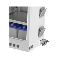 Gabinete de Piso para Exterior con Ventiladores y Termostato con Rack de 19" de 16 U + Espacio para Baterías, Se envía el Gabinete Armado.