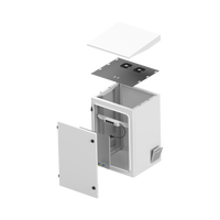 Gabinete de Exterior con Rack de 19" de 16U con Ventiladores y Termostato, Se envía el Gabinete Armado. (Montaje a poste o torre se vende por separado).