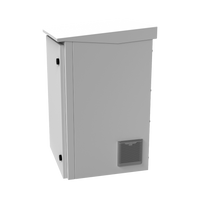 Gabinete de Exterior con Rack de 19" de 16U con Ventiladores y Termostato, Se envía el Gabinete Armado. (Montaje a poste o torre se vende por separado).
