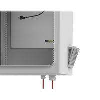 Gabinete de Exterior con Rack de 19" de 24U con Ventiladores y Termostato, Se envía el Gabinete Armado (Montaje a poste o torre se vende por separado).