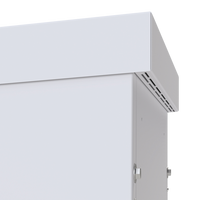 Gabinete PROFUNDO hasta 705 mm  de profundidad, de Exterior de 9UR con Ventiladores y Termostato, Se envía el Gabinete Armado, (Montaje a poste o torre se vende por separado).