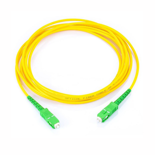 Jumper de Fibra Óptica Monomodo SC/APC SC/APC Simplex, color amarillo, 2 metros