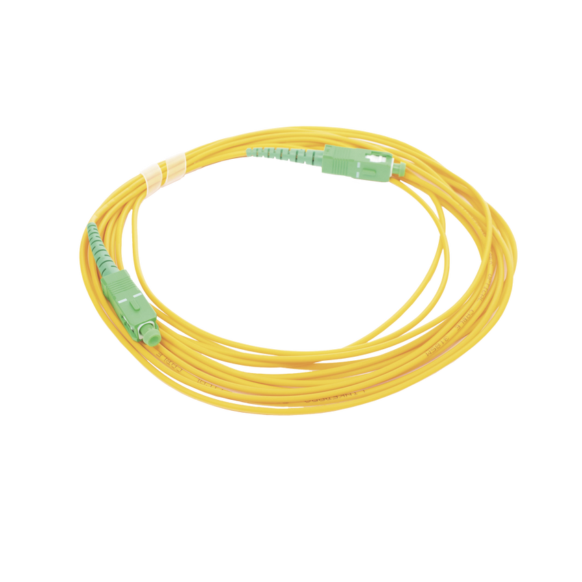 Jumper de Fibra �ptica Monomodo SC/APC - SC/APC Simplex, Color Amarillo, 5 Metros (16.40 Pies)