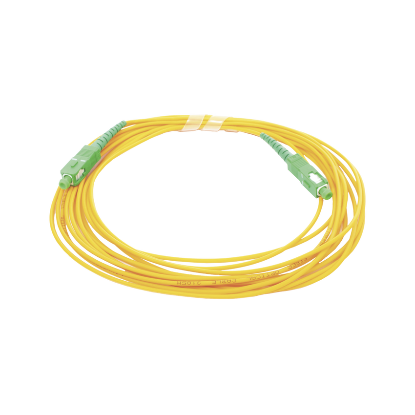 Jumper de Fibra �ptica Monomodo SC/APC - SC/APC Simplex, Color Amarillo, 5 Metros (16.40 Pies)