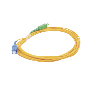 Jumper de Fibra Óptica Monomodo SC/UPC - SC/APC Simplex, Color Amarillo 5 Metros (16.40 Pies)