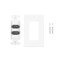 Placa de Pared de 2 Puertos HDMI Hembra a Hembra