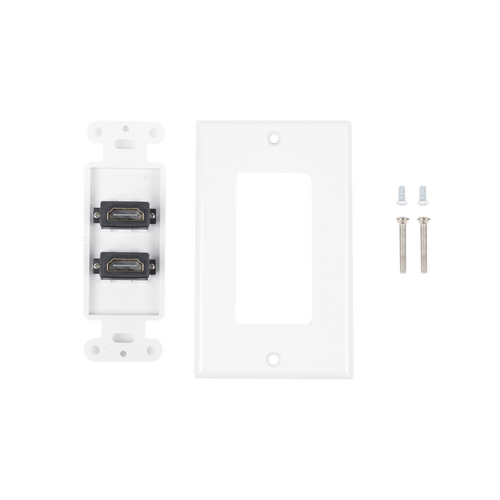 Placa de Pared de 2 Puertos HDMI Hembra a Hembra