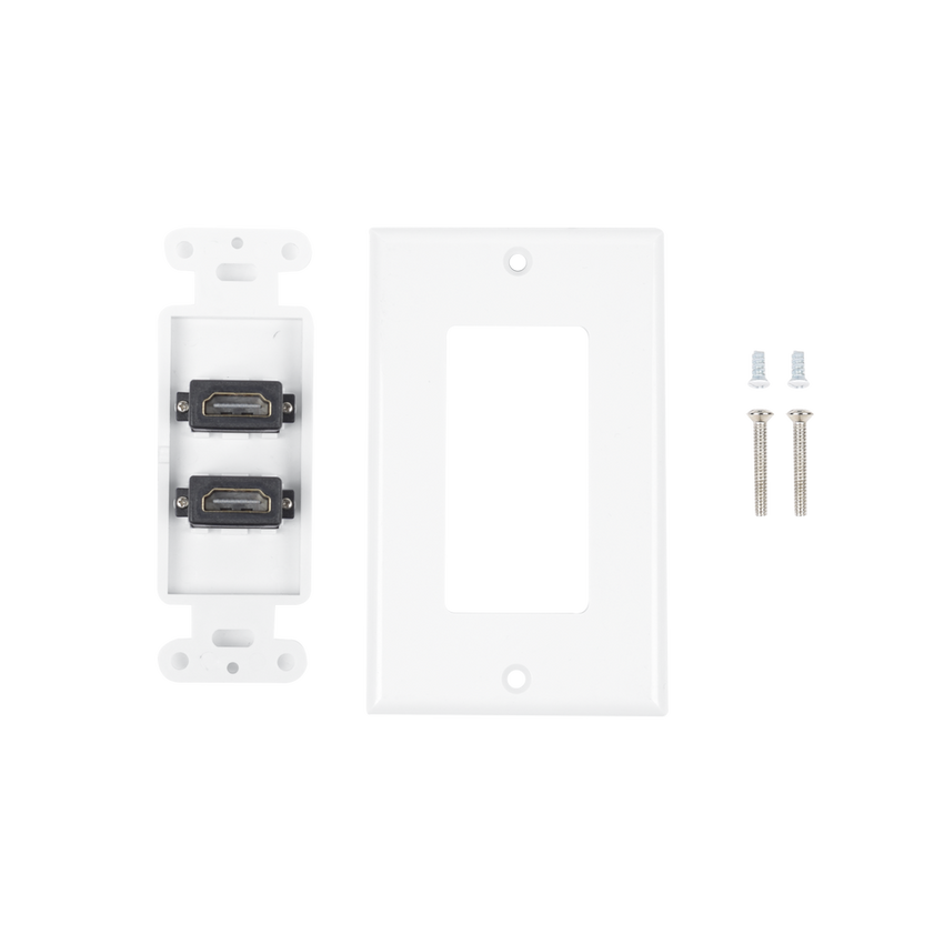 Placa de Pared de 2 Puertos HDMI Hembra a Hembra