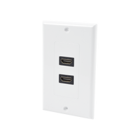 Placa de pared de 2 puertos HDMI hembra a hembra