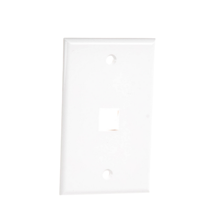 Placa de Pared de 1 Puerto, Keystone, Color Blanco