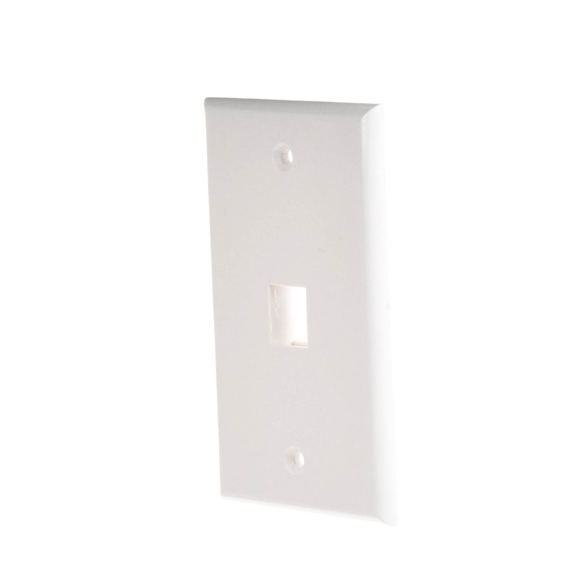 Placa de Pared de 1 Puerto, Keystone, Color Blanco