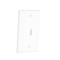 Placa de Pared de 1 Puerto, Keystone, Color Blanco