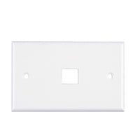 Placa de Pared de 1 Puerto, Keystone, Color Blanco