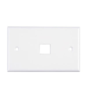 Placa de Pared de 1 Puerto, Keystone, Color Blanco