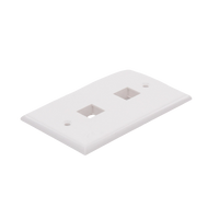 Placa de Pared de 2 Puertos, Keystone, Color Blanco