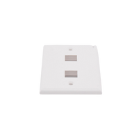 Placa de Pared de 2 Puertos, Keystone, Color Blanco
