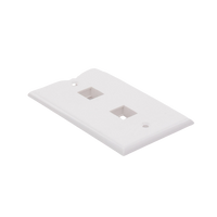Placa de Pared de 2 Puertos, Keystone, Color Blanco