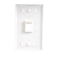 Placa de Pared de 1 Puerto, Keystone, con Espacio para Etiqueta, Color Blanco