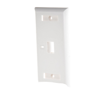 Placa de Pared de 1 Puerto, Keystone, con Espacio para Etiqueta, Color Blanco
