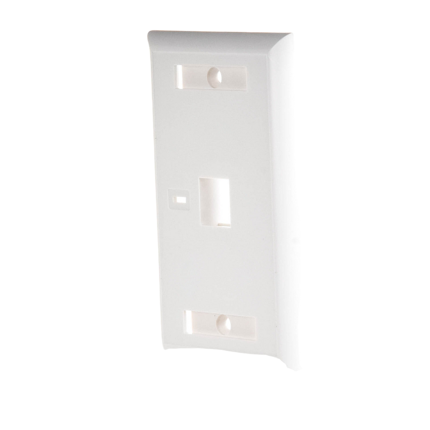 Placa de Pared de 1 Puerto, Keystone, con Espacio para Etiqueta, Color Blanco