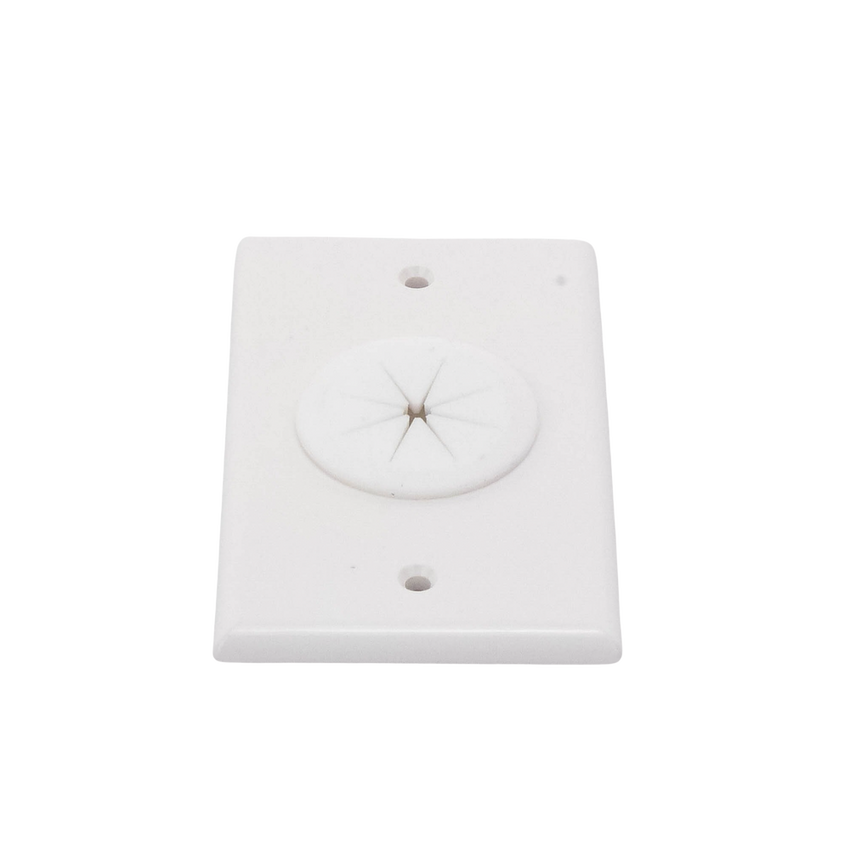 Placa de Pared, con Orificio y Grommet, Ideal para Pasar Cables
