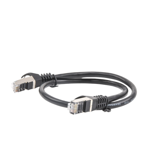 Cable de Parcheo FTP Cat6 - 0.5 Metros (1.64 Pies) - Negro
