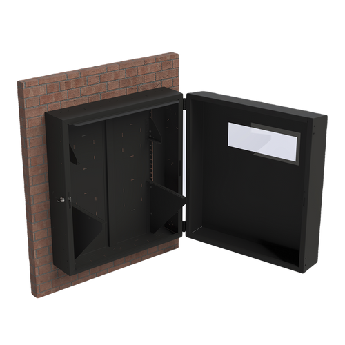 Gabinete de Pared con Rack Horizontal de 6 UR, con Ventanilla de Inspección, Se envía el Gabinete Armado.