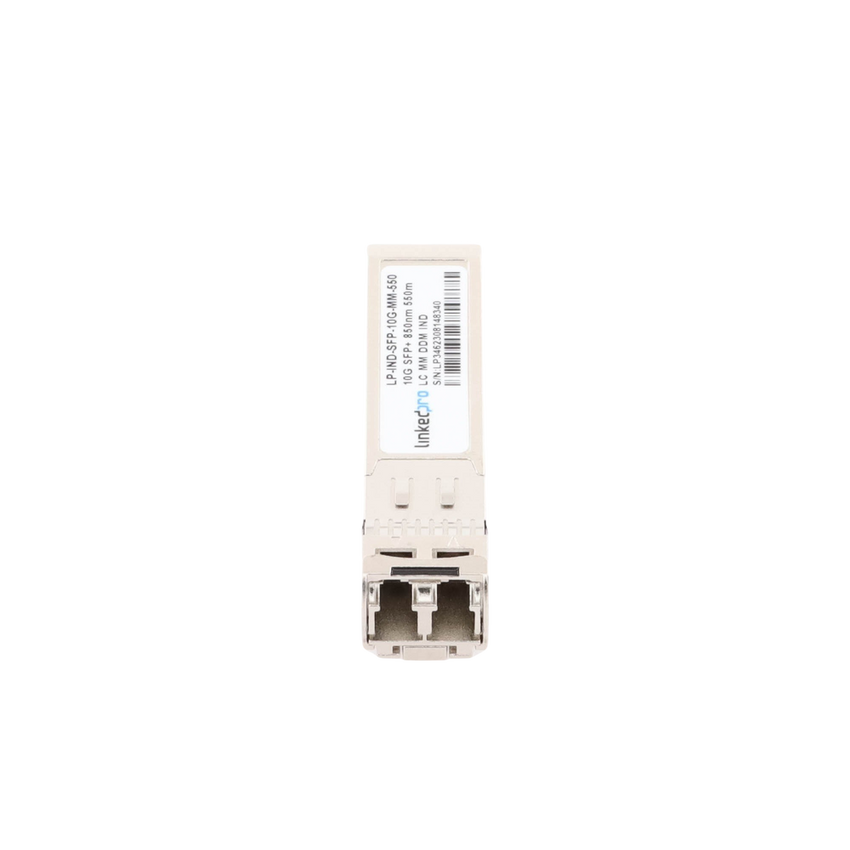 Transceptor Óptico Industrial SFP+ (Mini-Gbic) / Multimodo 850 nm / 10 Gbps / 10GBASE-SR / Conectores LC/UPC Dúplex / DDM / Hasta 550 m