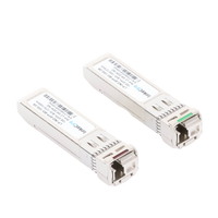 Transceptores Ópticos Industriales Bidireccionales SFP+ (Mini-Gbic) / Monomodo 1270 & 1330 nm / 10 Gbps / 10GBASE / Conector LC/UPC Simplex / DDM / Hasta 3 km / 2 Piezas
