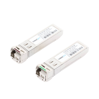 Transceptores Ópticos Industriales Bidireccionales SFP+ (Mini-Gbic) / Monomodo 1270 & 1330 nm / 10 Gbps / 10GBASE / Conector LC/UPC Simplex / DDM / Hasta 5 km / 2 Piezas