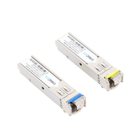 Transceptores Ópticos Industriales Bidireccionales SFP (Mini-Gbic) / Monomodo 1310 & 1550 nm / 1.25 Gbps / 1000BASE-BX / Conector LC/UPC Simplex / DDM / Hasta 20 km / 2 Piezas