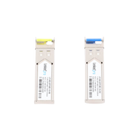 Transceptores Ópticos Industriales Bidireccionales SFP (Mini-Gbic) / Monomodo 1310 & 1550 nm / 1.25 Gbps / 1000BASE-BX / Conector LC/UPC Simplex / DDM / Hasta 5 km / 2 Piezas