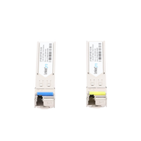 Transceptores Ópticos Industriales Bidireccionales SFP (Mini-Gbic) / Monomodo 1310 & 1550 nm / 1.25 Gbps / 1000BASE-BX / Conector LC/UPC Simplex / DDM / Hasta 5 km / 2 Piezas