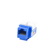 Módulo Jack Keystone Cat5e con Terminación 110 (Punchdown) para Faceplate - Color Azul