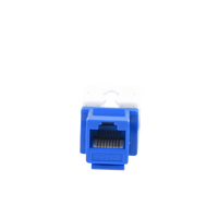 Módulo Jack Keystone Cat5e con Terminación 110 (Punchdown) para Faceplate - Color Azul