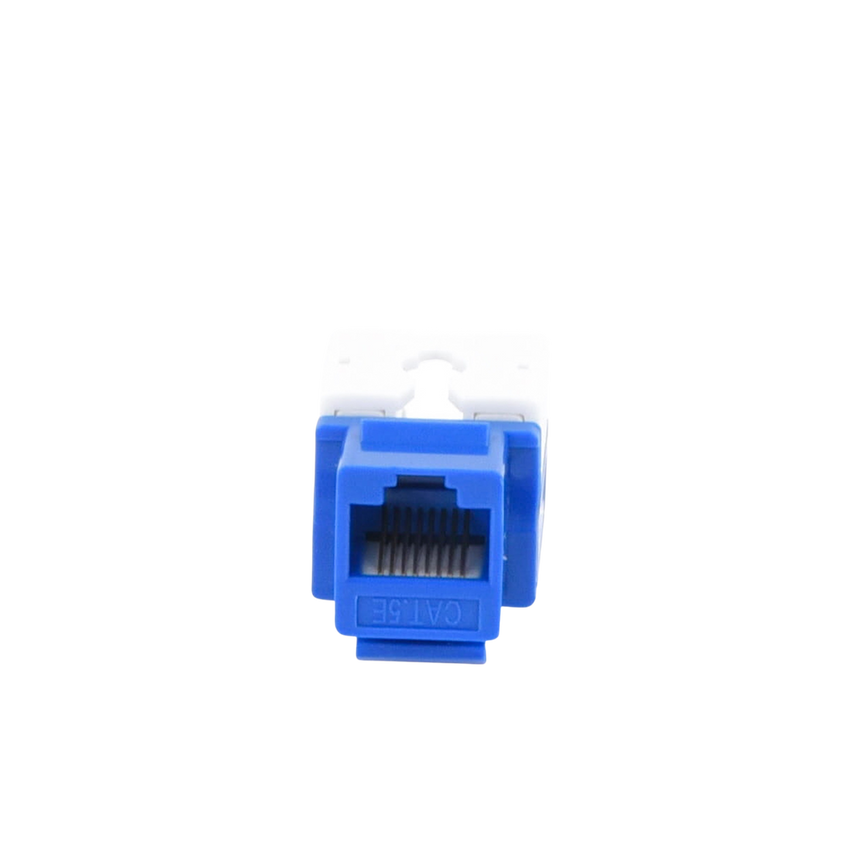 Módulo Jack Keystone Cat5e con Terminación 110 (Punchdown) para Faceplate - Color Azul