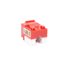 Módulo Jack Keystone Cat5e con Terminación 110 (Punchdown) para Faceplate - Color Rojo