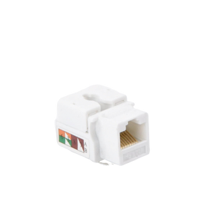 Módulo Jack Keystone Cat5e con Terminación 110 (Punchdown) para Faceplate - Color Blanco