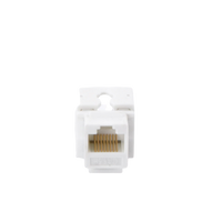 Módulo Jack Keystone Cat5e con Terminación 110 (Punchdown) para Faceplate - Color Blanco