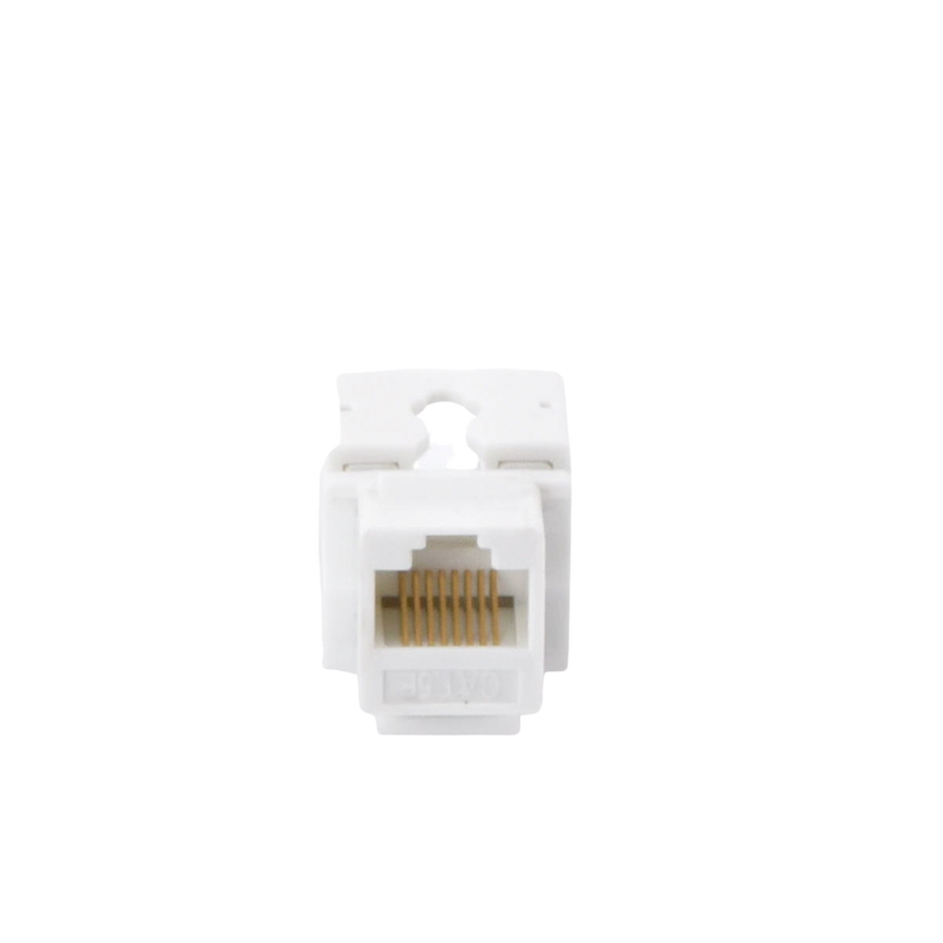 Módulo Jack Keystone Cat5e con Terminación 110 (Punchdown) para Faceplate - Color Blanco