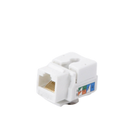 Módulo Jack Keystone Cat5e con Terminación 110 (Punchdown) para Faceplate - Color Blanco