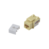 Módulo Jack Keystone Cat5e con Terminación 110 (Punchdown) para Faceplate - Color Amarillo
