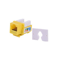 Módulo Jack Keystone Cat5e con Terminación 110 (Punchdown) para Faceplate - Color Amarillo