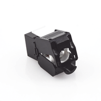 Módulo Jack Keystone Cat5e (Toolless), con Terminación en Ángulo 180 - Color Negro, Compatible con Faceplate y Patchpanel Linkedpro